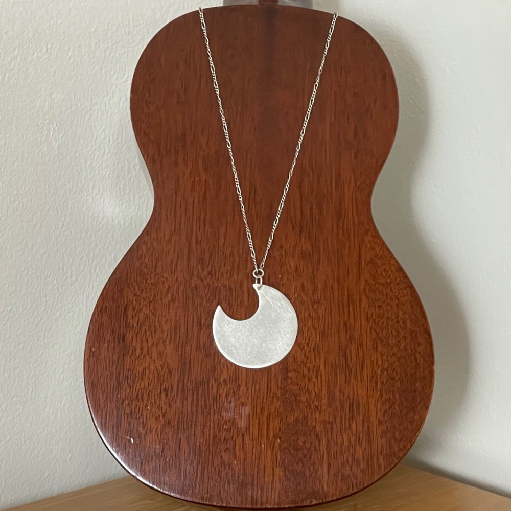 Moon and chain sterling silver.